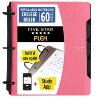 Cuaderno Recargable Five Star Flex Con Anillas De 1 Pulgada Rosa