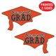thumbnail image 3 of Gorra de graduación recortada Beistle Orange Congrats Grad x2, 3 of 7