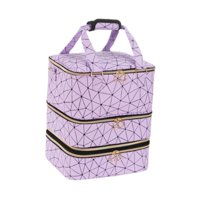 Ioensy - Estuche Organizador De Esmaltes De Uñas De 3 Capas De Pu, Portátil, Para Brochas De Perfume Y Cosméticos