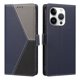 thumbnail image 4 of Cartera Plegable para iPhone 15 Pro Max, PU Tricolor con Ranuras, Azul Oscuro, 4 of 6