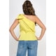 thumbnail image 2 of Saronite Top Ajustado con Detalle de Lazo y un Hombro, Amarillo (para Mujer), 2 of 4