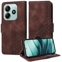 Carcasa Foxdock Xiaomi Redmi Note 14 4G De Cuero Pu, Diseño Acolchado Clásico, Protección Contra Caídas Y Rayones