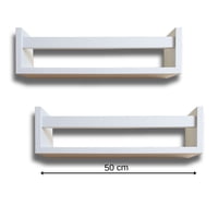 Viely Design - Set 2 Repisas Flotantes Librero Blancas