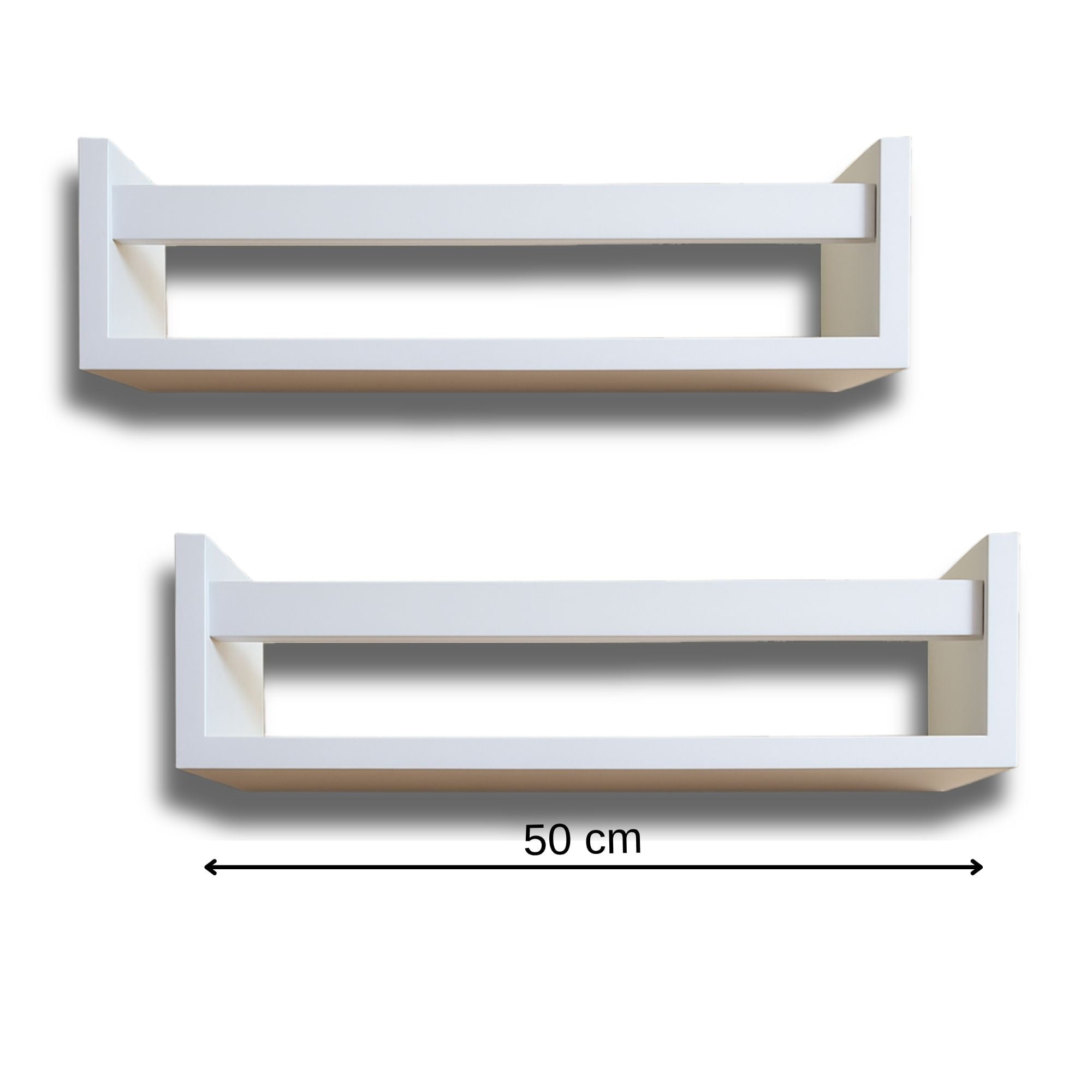 Viely Design - Set 2 Repisas Flotantes Librero Blancas