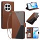 thumbnail image 2 of Funda Libro Tricolor para OnePlus 13 con Ranuras para Tarjetas, Marrón, 2 of 6