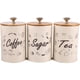 thumbnail image 1 of Set de 3 Recipientes de Cocina Vintage para Café Té y Azúcar, 1 of 4