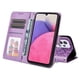 thumbnail image 4 of Funda tipo cartera FOXDOCK para Samsung Galaxy A33 5G , diseño girasol en relieve, cuero PU, cierre magnético, soporte y tarjetero, 4 of 5