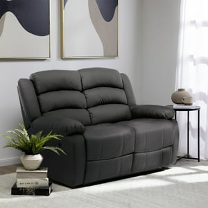 Daniels - Sofá 2 Cuerpos Reclinable Moderno Gris New Praga 8041Lffgr