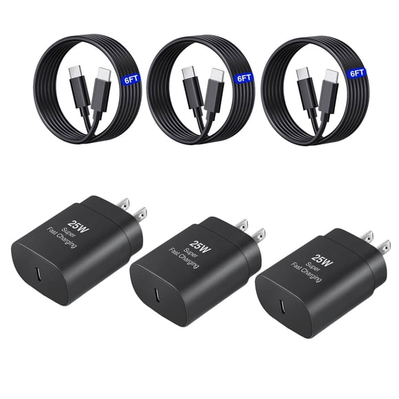 Cargador USB‑C GTRXHIJV 25W Pack de 3 unidades de carga rápida