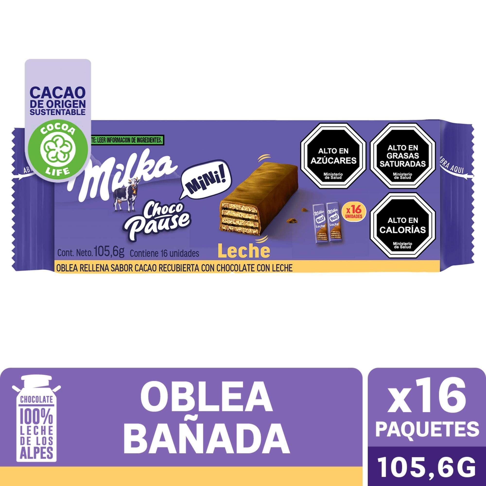 Galleta Oblea Rellena Y Bañada Con Chocolate 16un 105,6 g Milka