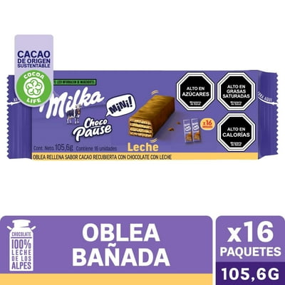 Galleta Oblea Rellena Y Bañada Con Chocolate 16Un 105,6 G Milka