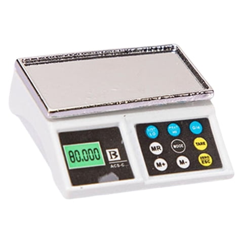 Bothyi - 1:12 Escala Electrónica En Miniatura Simulación Muñecas Juguetes Casa De Muñecas Decoración Blanco