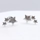 thumbnail image 4 of Aros Trio De Estrellas, Plata 925, Regalo Mujer Plateado, 4 of 5