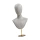 thumbnail image 4 of Modelo De Exhibición De Pelucas, Cabeza De Maniquí Moderna De Mesa Para Collares, Gorros Y Tocados, Gris Claro., 4 of 5
