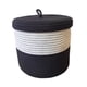 thumbnail image 3 of Cesta de cuerda tejida con tapa, cesta para la colada, cesta para la habitación del bebé, 25 x 23 cm, organizador, redonda para juguetes, hogar, baño,, 3 of 5