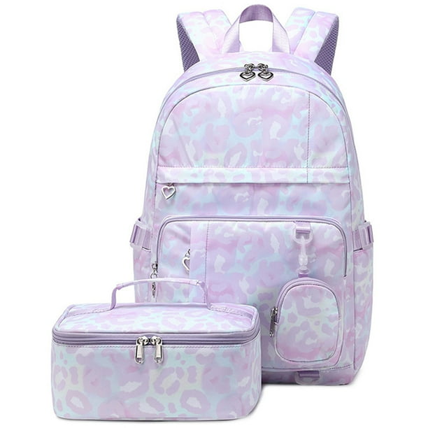 Girls Bookbags Back Pack School Bag for Teens Girl Elementary Middle School Student Waterproof Backpack with Insulated Lunch Bag