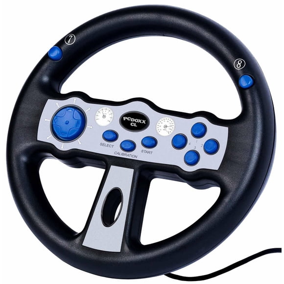 Control Pc Juego Mando Manubrio Carrera Auto Volante Avion Timon multicolor