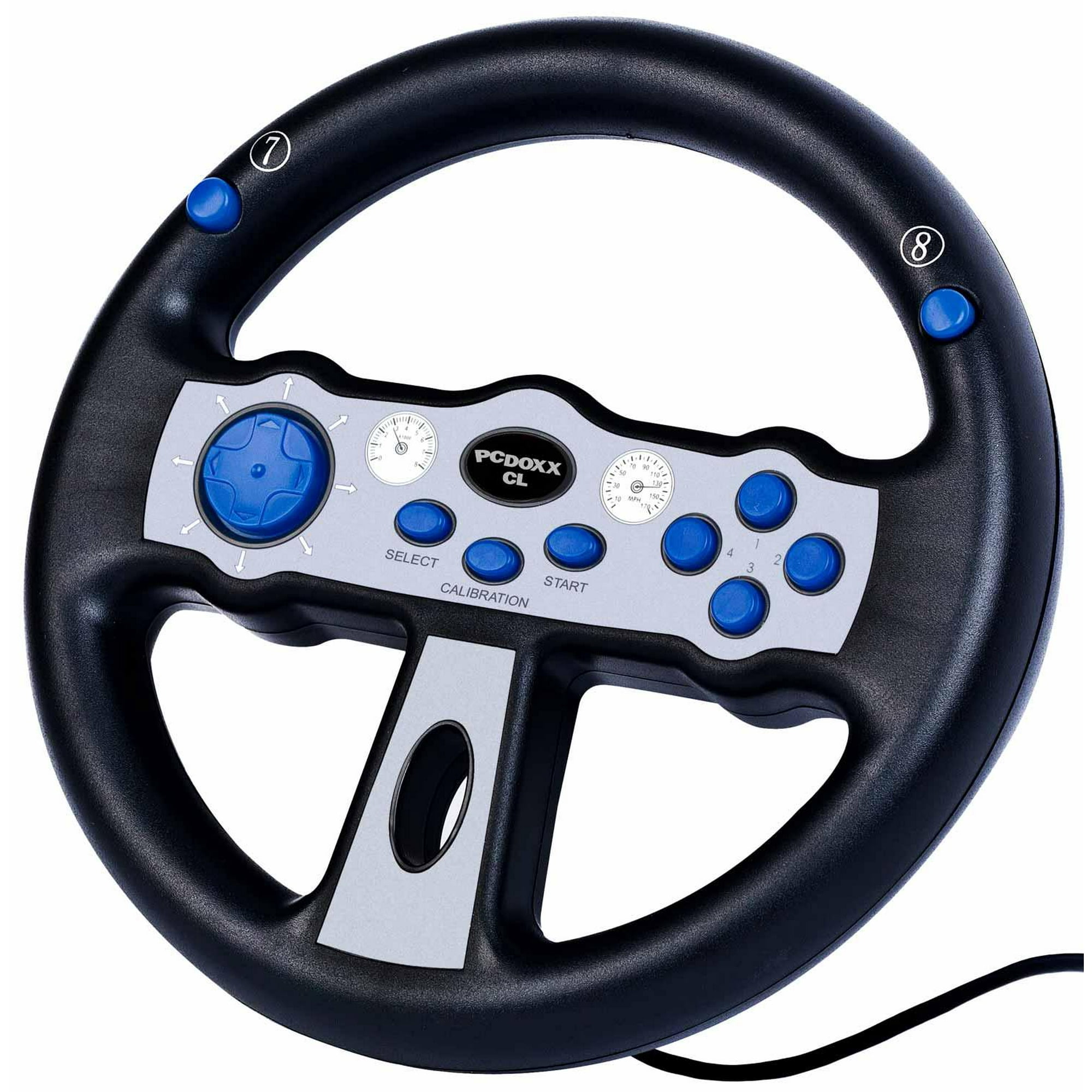 Gen - Control Pc Juego Mando Manubrio Carrera Auto Volante Avion Timon Multicolor