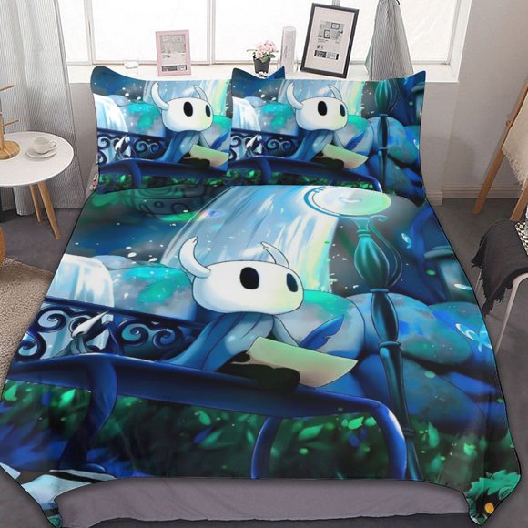 Hollow Knight 3-Piece Bedding Set Duvet Cover Set Soft Warm And Comfortable Soft Bed Set for Bedroom