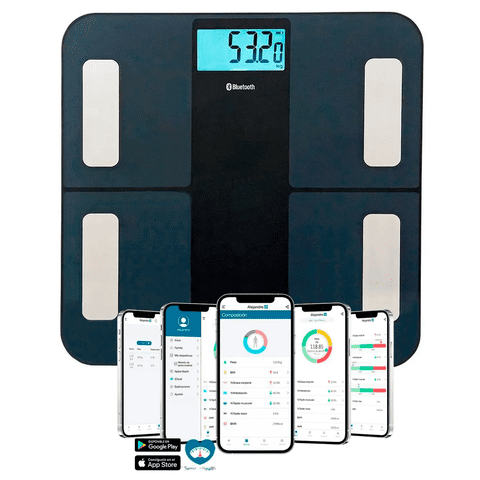 Senssun | Balanza Pesa Digital Inteligente Con Bioimpedancia | Bluetooth | Compatible Ios Y Android