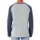 thumbnail image 3 of Edición INSPIRE CHIC Camisetas de Hombre Manga Larga Raglán Casual Béisbol Henley Tallas 2XL Gris Marino, 3 of 6