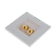 thumbnail image 2 of Placa de Pared con 2 Postes de Enlace de Banana de Audio de 85mm, 2 of 3