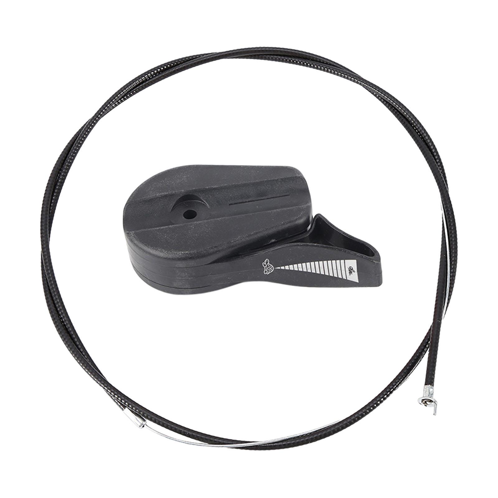 Ioensy - Cortacésped Cable Del Acelerador Interruptor De Control Palanca Mango Conjunto Reutilizable Universal Negro