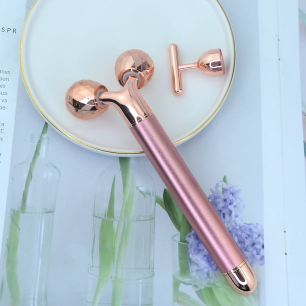Rejuvenate Your Skin with this 2-in-1 Electric Face Massager Roller Gift Set - 3D Roller & T-Shape Massager Kit