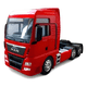 thumbnail image 2 of Camión MAN TGX doble puente escala 1:32 rojo, 2 of 3