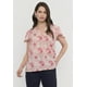 thumbnail image 1 of Blusa Mujer Manga Vuelos Palo Rosa Print Corona, 1 of 5