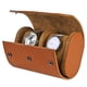 thumbnail image 3 of Reloj de cuero hecho a mano Roll Travel Case - Caja organizadora marrón de 2 ranuras para hombres - Casa y almacenamiento de viajes, marrón, 3 of 3