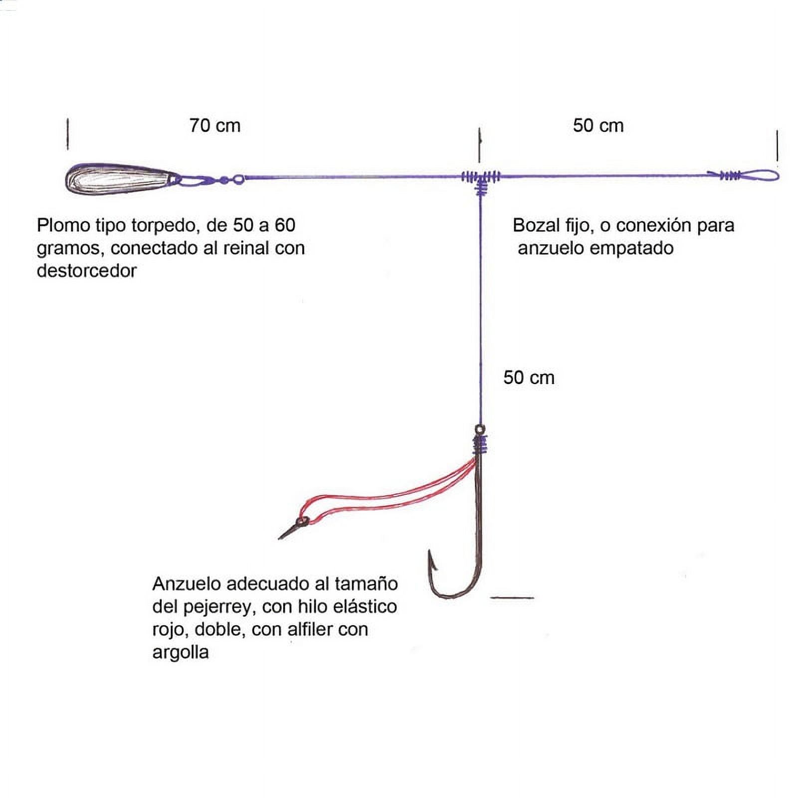 Silver Wave - Armada Lenguado 90 Grs Con Rotor Plomo Anzuelo Nylon 0.50