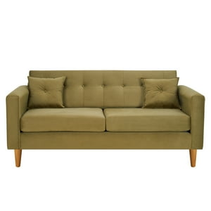 Bodevir - Sofa New Retro 3C Felpa 04 Verde Musgo