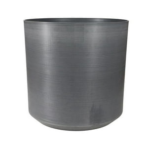 Mobii - Macetero Grande Plastico Resistente Simil Piedra 43X43X43Cm Gris