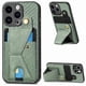 thumbnail image 1 of Funda Resistente para iPhone 15 Pro Max con Tarjetero y Soporte, Diseño Magnético Verde, 1 of 5