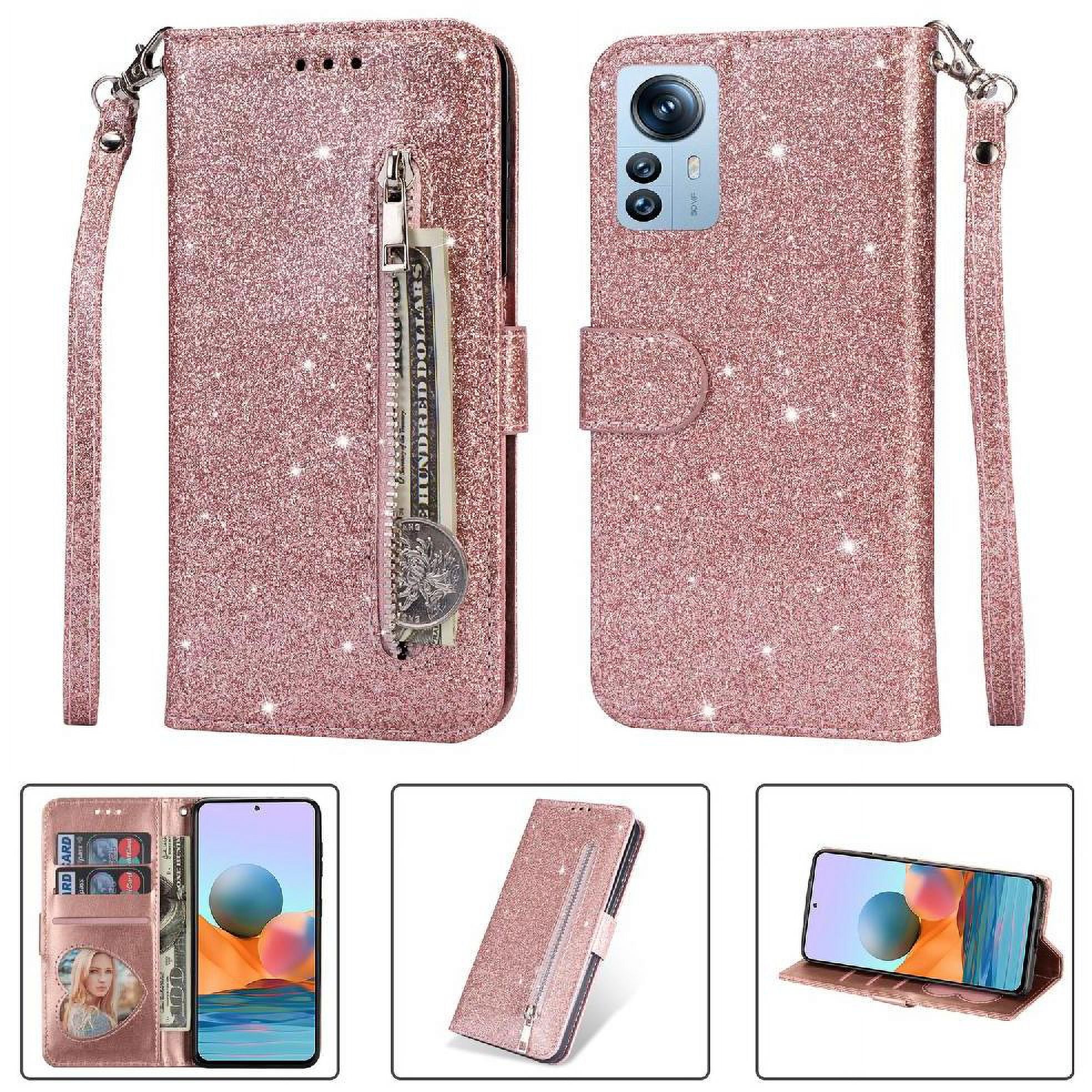 Funda Para Foxdock Elegante Funda Xiaomi 12t Pro/xiaomi 12t Glitter Con Cremallera-ideal Para El Uso Diario
