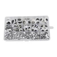 Magideal - Wiggle-Ojos Saltones, Accesorios Para Ojos De Animales, Ojos Móviles Autoadhesivos Negros Para Álbum De Recortes De Halloween, Decoración De Juguetes 926 Piezas