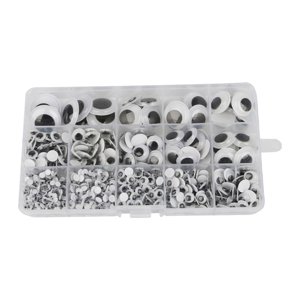 Magideal - Wiggle-Ojos Saltones, Accesorios Para Ojos De Animales, Ojos Móviles Autoadhesivos Negros Para Álbum De Recortes De Halloween, Decoración De Juguetes 926 Piezas