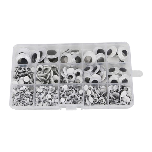Wiggle-ojos saltones, accesorios para ojos de animales, ojos móviles autoadhesivos negros para álbum de recortes de Halloween, decoración de juguetes 926 piezas