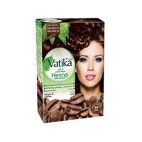 Vatika Naturals - Vatika Henna Tintura Coloración Castaño Oscuro 6 Sachets