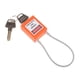 thumbnail image 2 of Cerradura de aislamiento de bloqueo de candado de seguridad de cable de acero inoxidable, color 7 naranja, 2 of 5