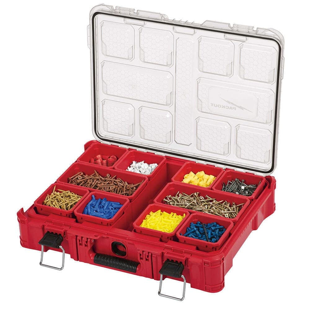 Msfanghu - Organizador Milwaukee Packout De Polímero Resistente A Impactos Con 10 Compartimentos
