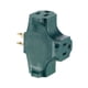 thumbnail image 1 of Adaptador Leviton 004-00694-Grn, 15 amperios, 2 polos y 3 hilos, 125 V, 1 of 1