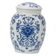 thumbnail image 1 of Jarrón De Cerámica, Tarro De Almacenamiento De Té Con Organizador De Tapa, Tarro De Jengibre Para Sala De Estar, Azul Y Blanco, 1 of 3
