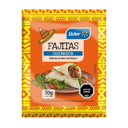Sazonador Para Fajitas 30 g Lider