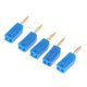 thumbnail image 4 of 5 piezas de conector de banana de 2 mm para sondas de prueba instrumento medidor conector azul, 4 of 5