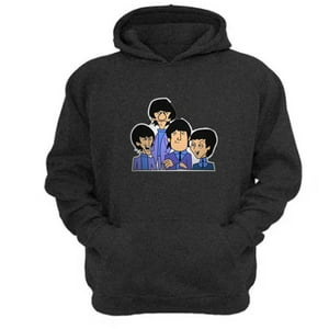 Genérico - Polerón Canguro The Beatles Gris Oscuro Talla Xl Unisex