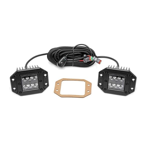 Luces LED Rough Country Serie Negra de Montaje Empotrado de 2"