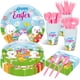 thumbnail image 1 of Juego de vajilla para fiesta de Pascua Jremreo de 175 piezas para 25 personas con conejo, 1 of 6