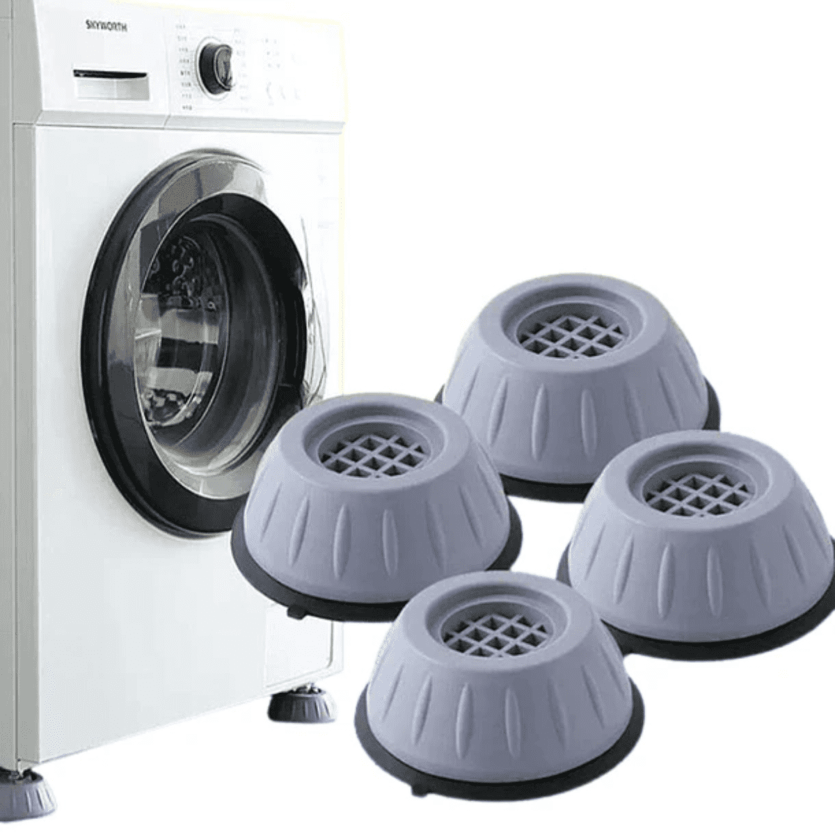 Genérico - Pack 4 Soportes Antivibración Lavadora Muebles Multiusos